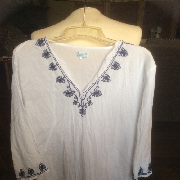 Just Bee  xlarge gauzy tunic/ coverup - Picture 7 of 7